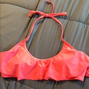 Victoria’s Secret coral flowy bandeau swim top